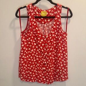 Maeve by Anthropologie Floral Sleeveless Top Size 8